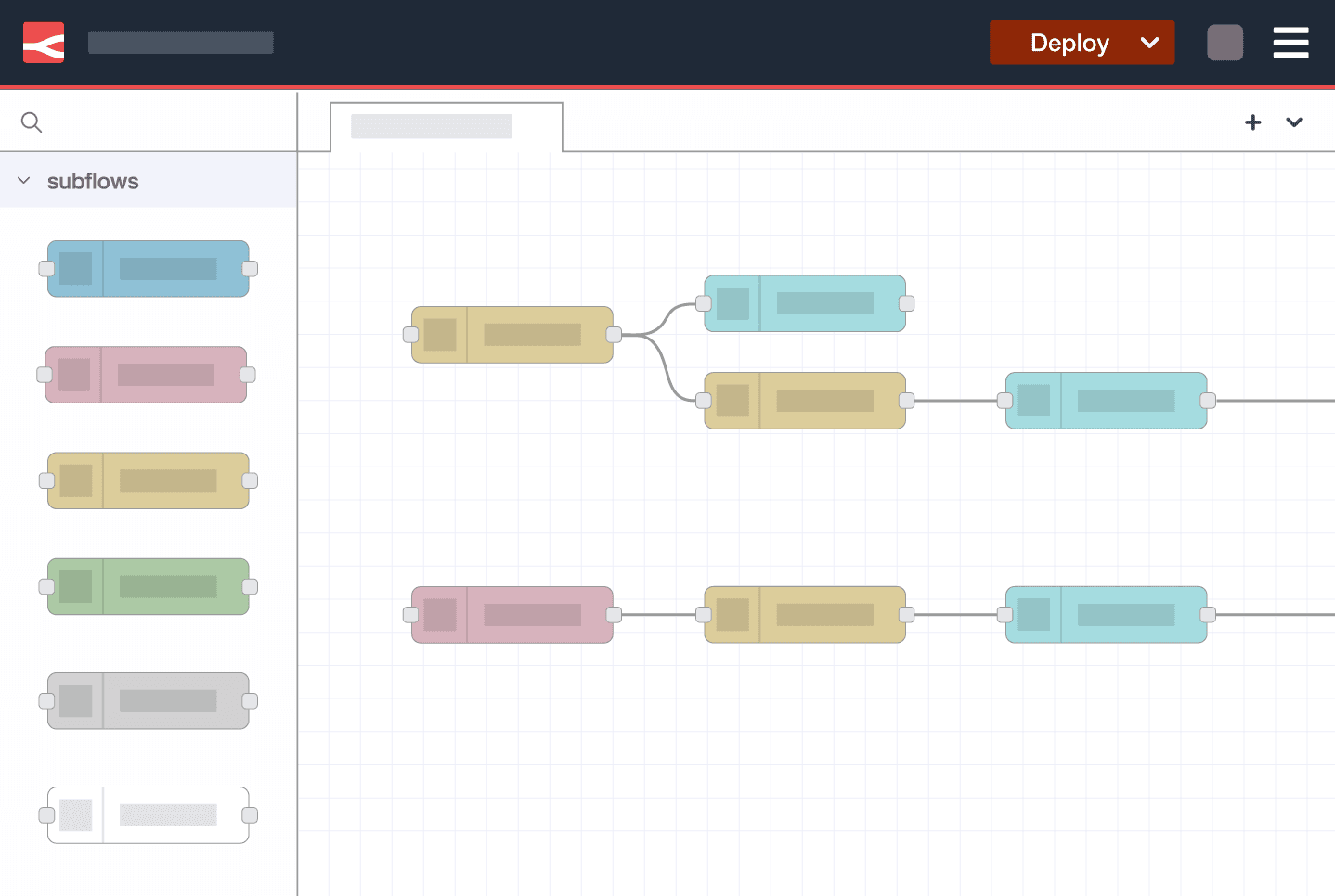FlowFuse flow editor